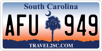 SC license plate AFU949