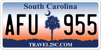SC license plate AFU955