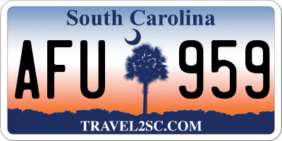SC license plate AFU959
