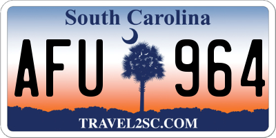 SC license plate AFU964