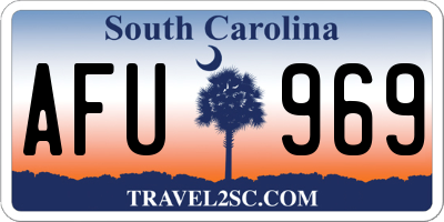SC license plate AFU969