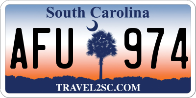 SC license plate AFU974