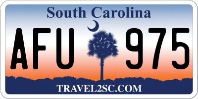 SC license plate AFU975