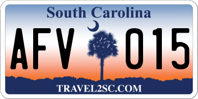 SC license plate AFV015