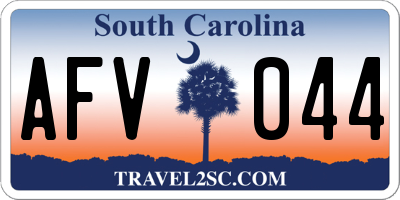 SC license plate AFV044