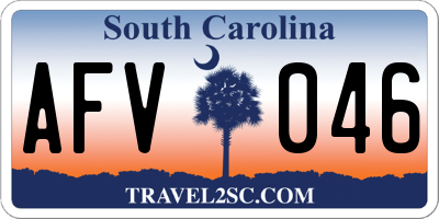 SC license plate AFV046