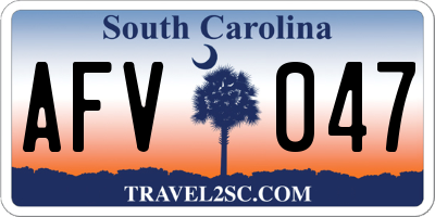 SC license plate AFV047