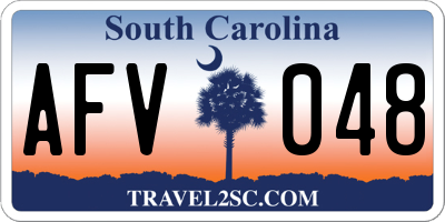SC license plate AFV048