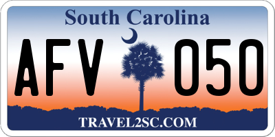 SC license plate AFV050