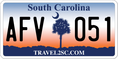 SC license plate AFV051