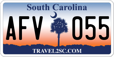 SC license plate AFV055