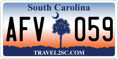 SC license plate AFV059