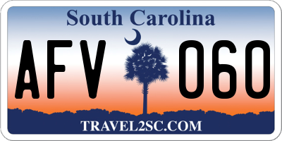 SC license plate AFV060