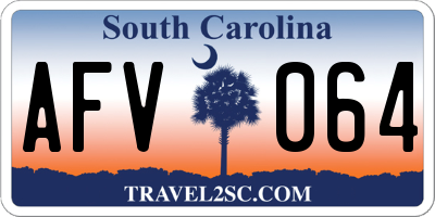 SC license plate AFV064