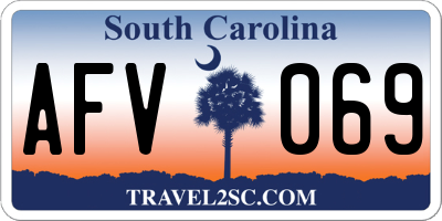 SC license plate AFV069
