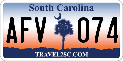 SC license plate AFV074