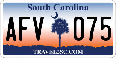SC license plate AFV075