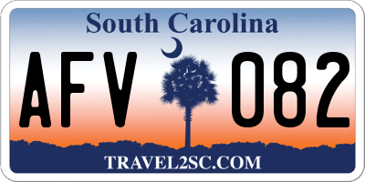 SC license plate AFV082