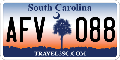 SC license plate AFV088