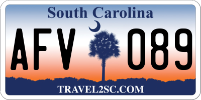 SC license plate AFV089