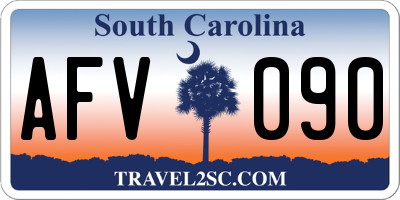 SC license plate AFV090