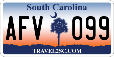SC license plate AFV099