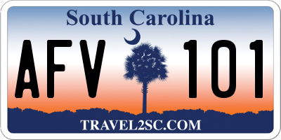 SC license plate AFV101