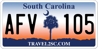 SC license plate AFV105