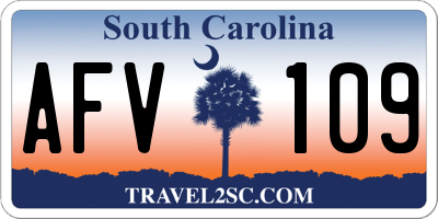 SC license plate AFV109