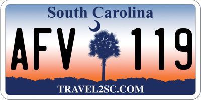 SC license plate AFV119