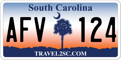SC license plate AFV124