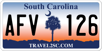 SC license plate AFV126