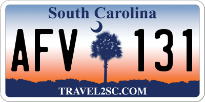 SC license plate AFV131