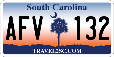 SC license plate AFV132