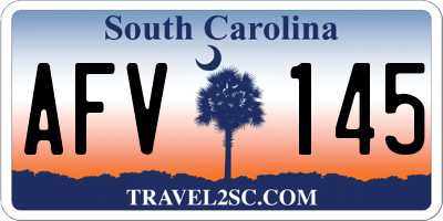 SC license plate AFV145