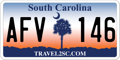 SC license plate AFV146
