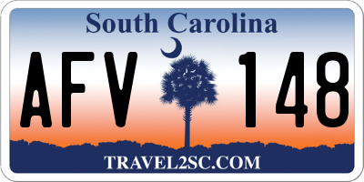 SC license plate AFV148