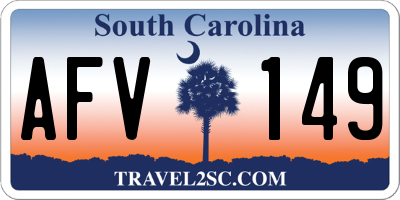 SC license plate AFV149