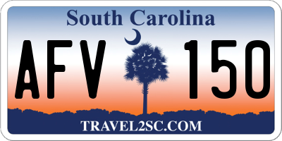 SC license plate AFV150