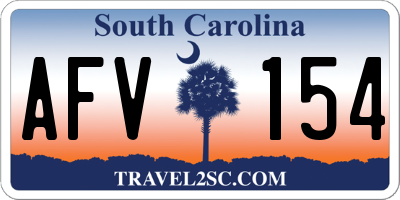 SC license plate AFV154