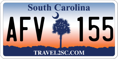 SC license plate AFV155