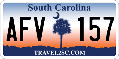 SC license plate AFV157