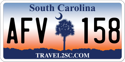 SC license plate AFV158