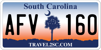 SC license plate AFV160