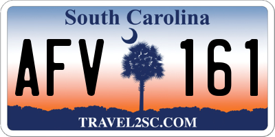 SC license plate AFV161