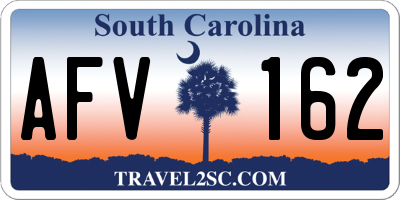 SC license plate AFV162