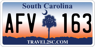 SC license plate AFV163