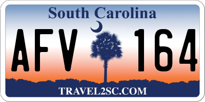 SC license plate AFV164