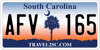 SC license plate AFV165