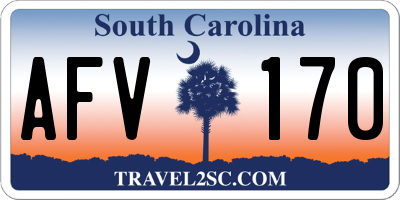 SC license plate AFV170